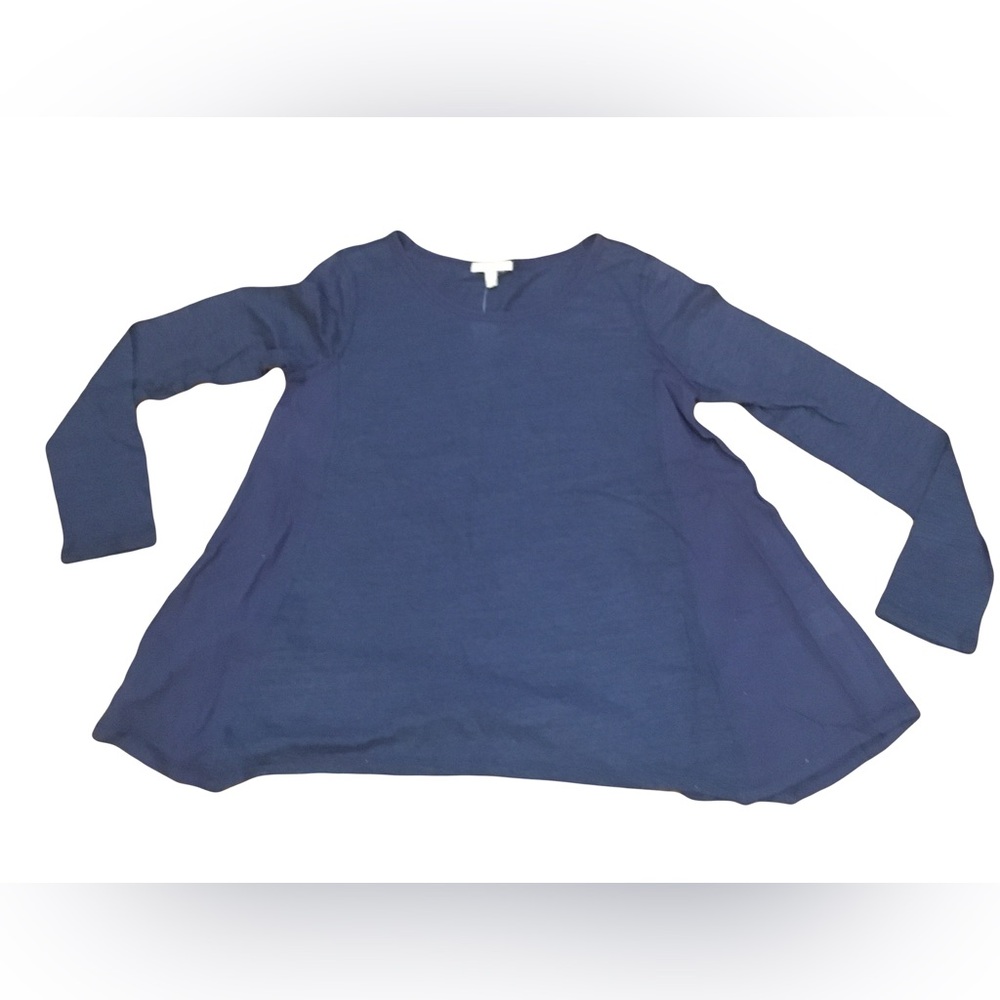 Bordeaux XS Anthropologie Long Sleeve Top Navy blue